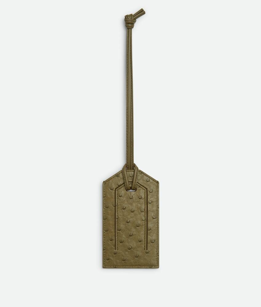 Bottega Veneta Portaetiquetas de equipaje de piel de avestruz con correa Oferta especial de fábrica