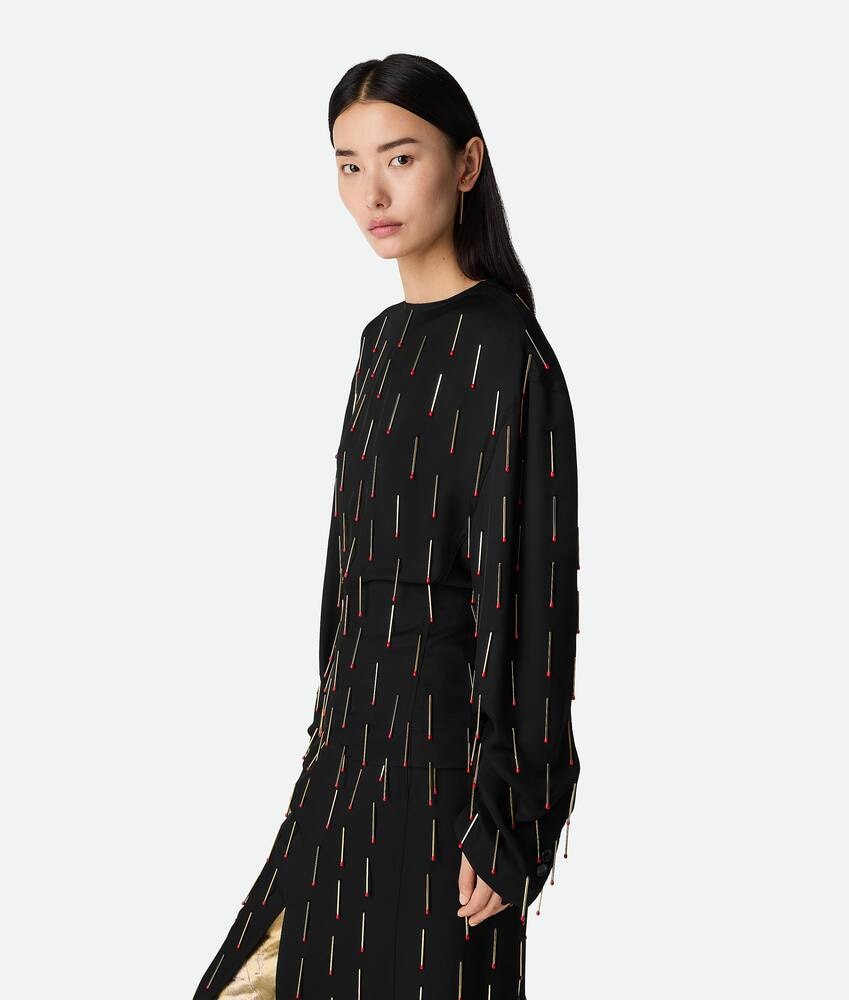 Bottega Veneta Camiseta de viscosa con fósforos En oferta