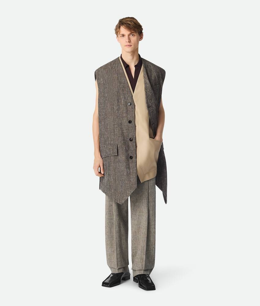 Bottega Veneta Pantalones rectos de viscosa con motas de color Tienda