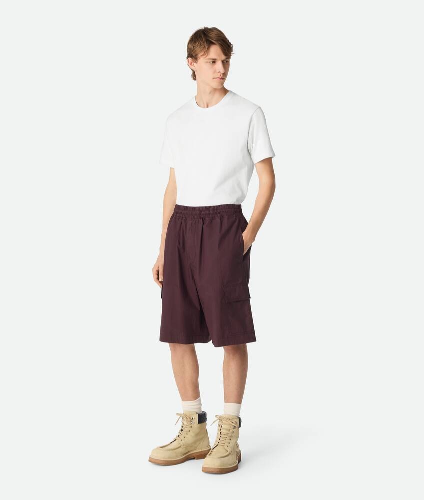 Bottega Veneta Pantalones cortos cargo de algodón resinado Ofertas de temporada