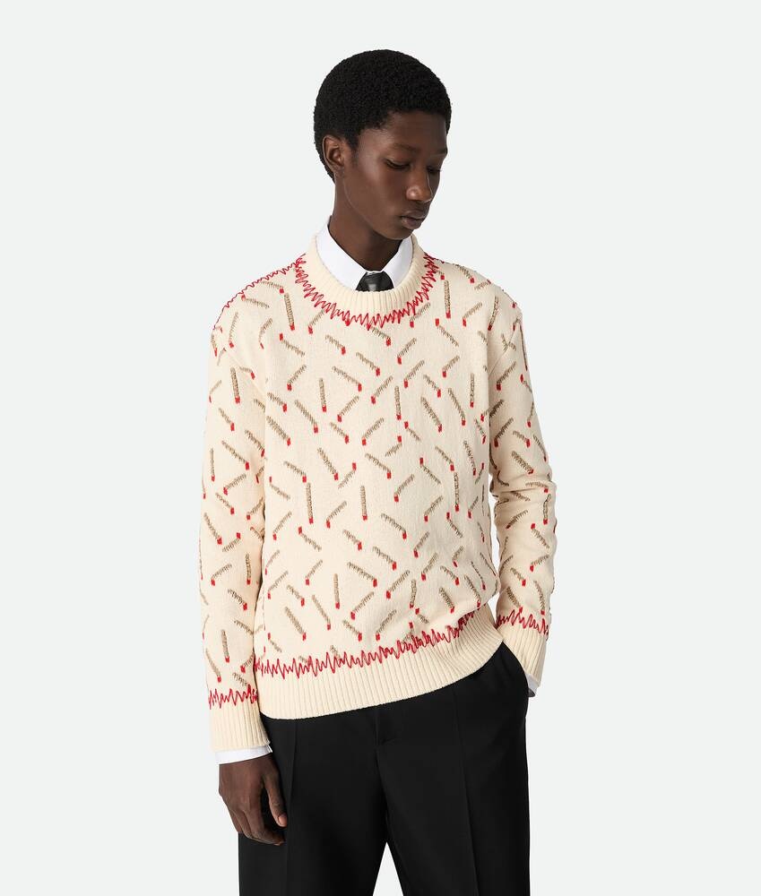 Bottega Veneta Jersey de jacquard de algodón con motivo de fósforos