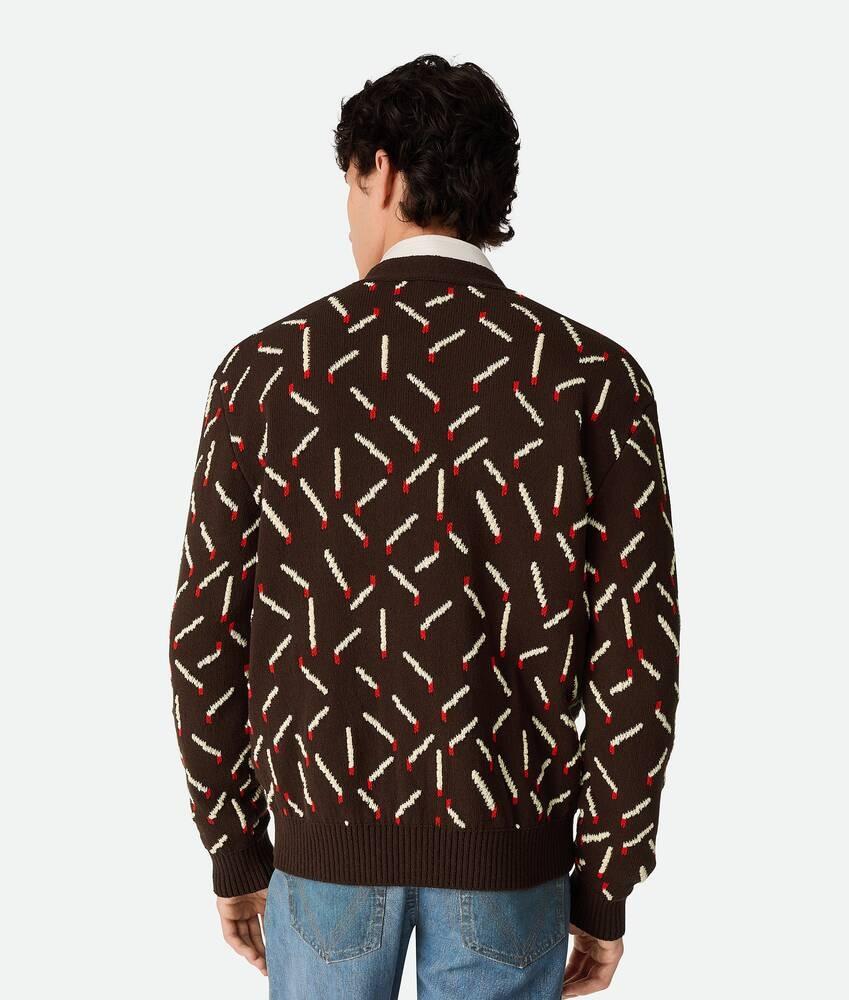 Bottega Veneta Cárdigan de jacquard de algodón con motivo de fósforos Precio ultrabajo