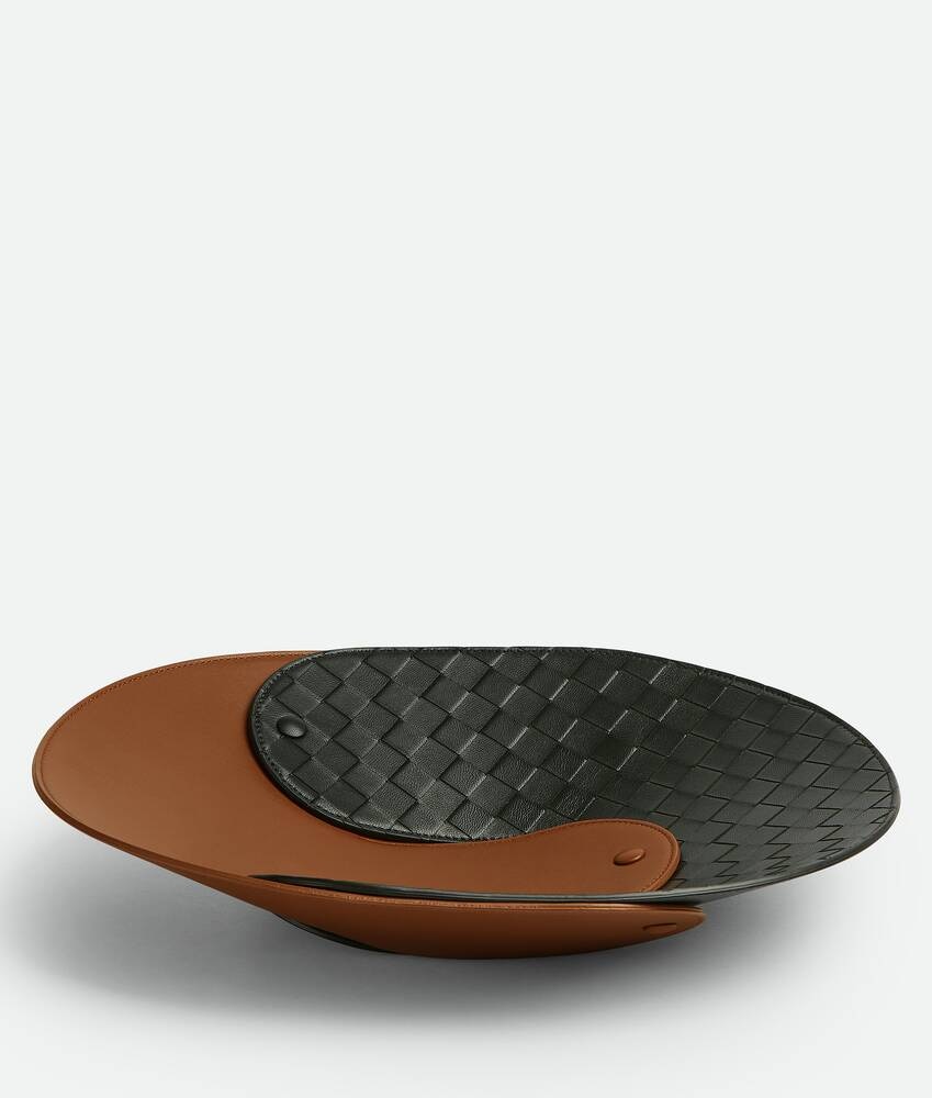 Bottega Veneta Bandeja de piel entrelazada - L
