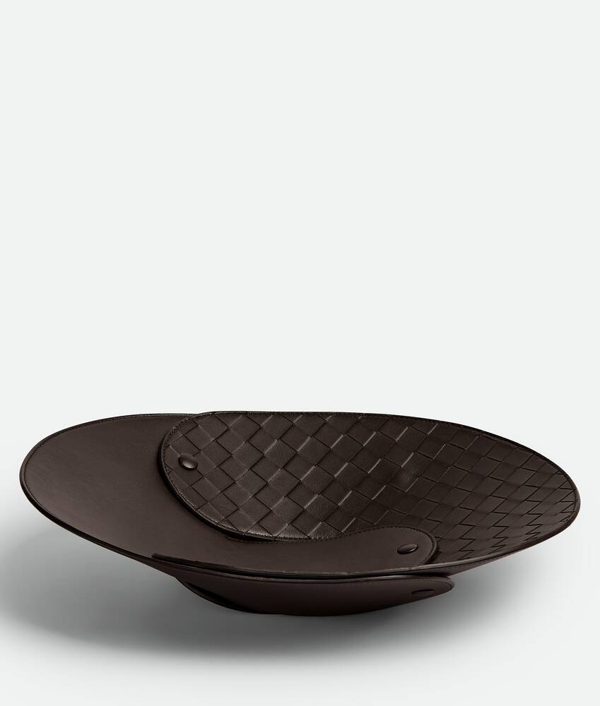 Bottega Veneta Bandeja de piel entrelazada - L