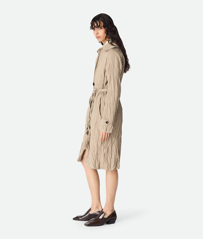 Bottega Veneta Abrigo de algodón con efecto arrugado Descuentos del mes