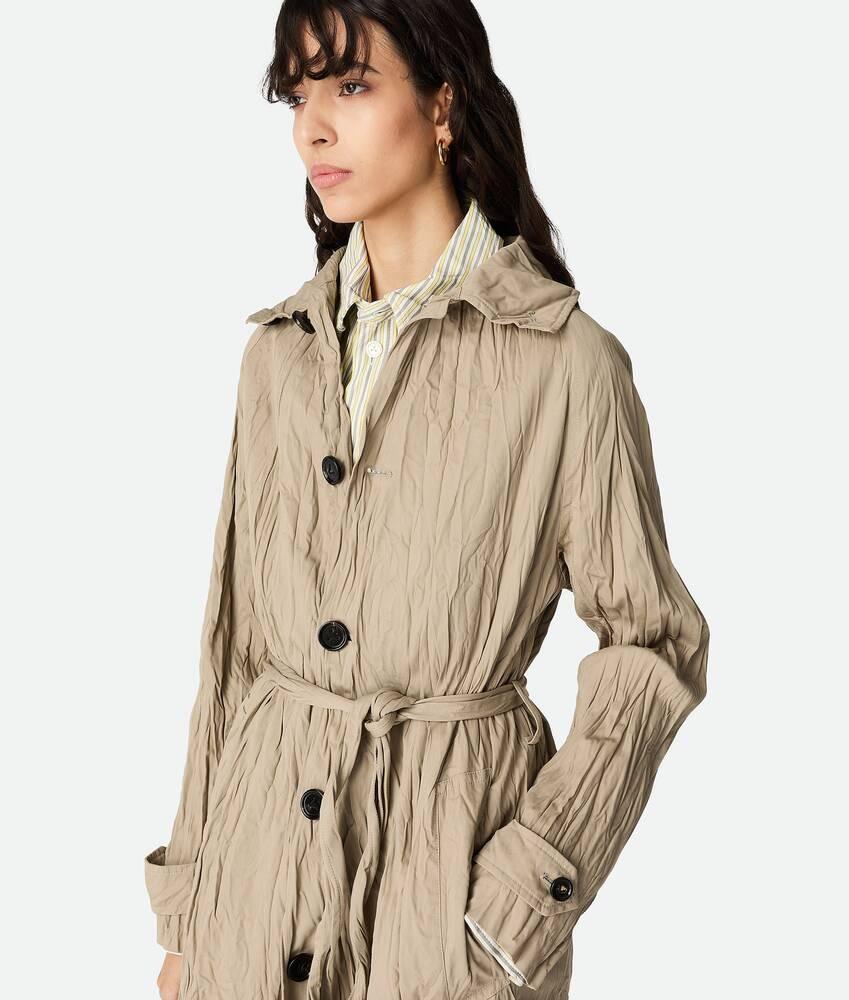 Bottega Veneta Abrigo de algodón con efecto arrugado Descuentos del mes