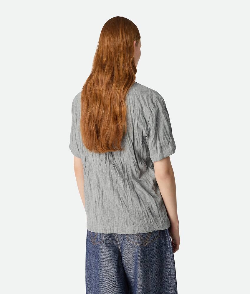 Bottega Veneta Camiseta de punto de algodón estampada con efecto arrugado Ofertas de temporada
