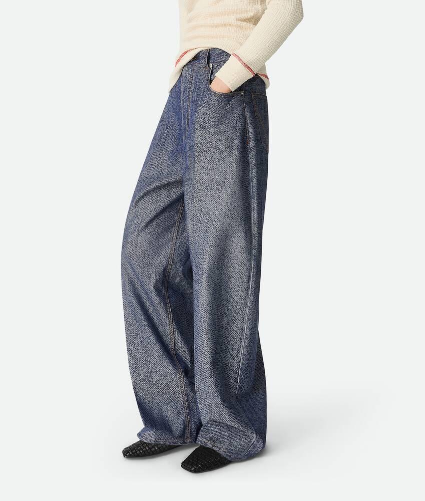Bottega Veneta Pantalones Wide Leg de jacquard de denim Ofertas especiales