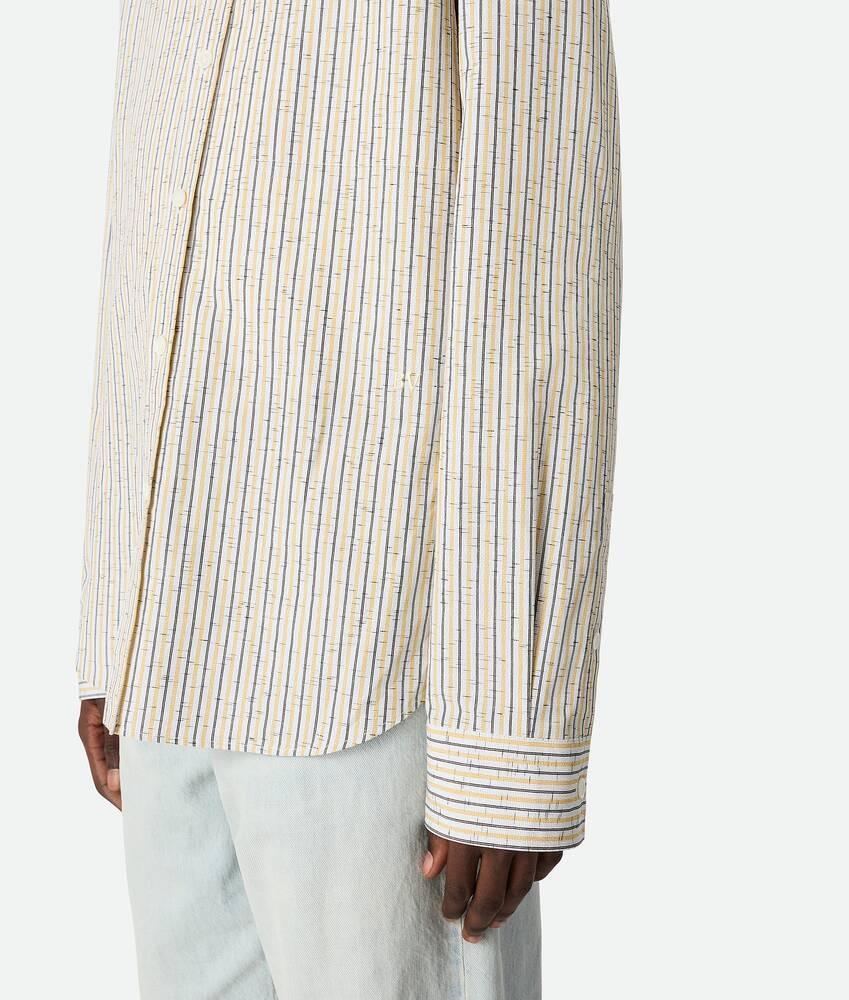 Bottega Veneta Camisa a rayas de algodón y lino Devoluciones gratuitas