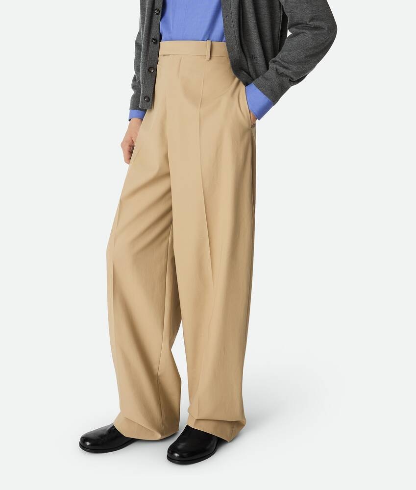 Bottega Veneta Pantalones rectos de sarga de algodón Últimos 3 días