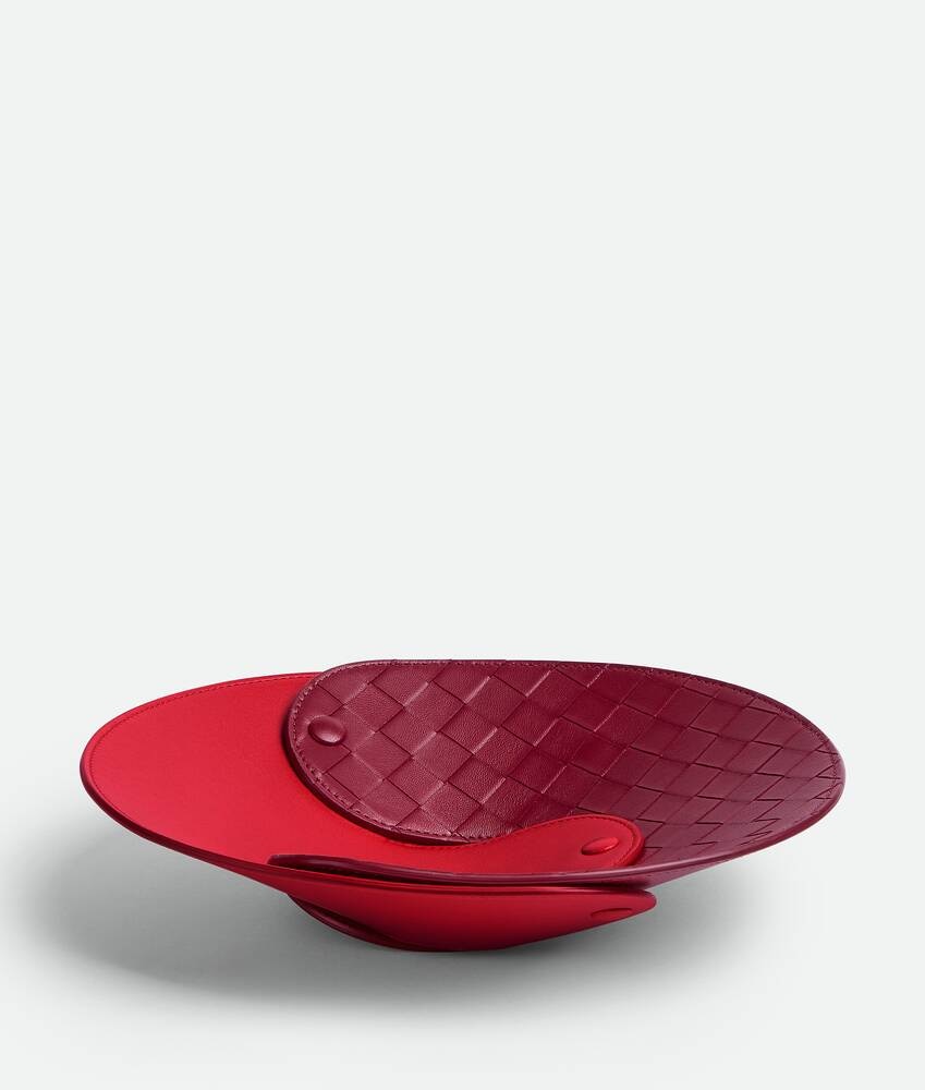 Bottega Veneta Bandeja de piel entrelazada - M