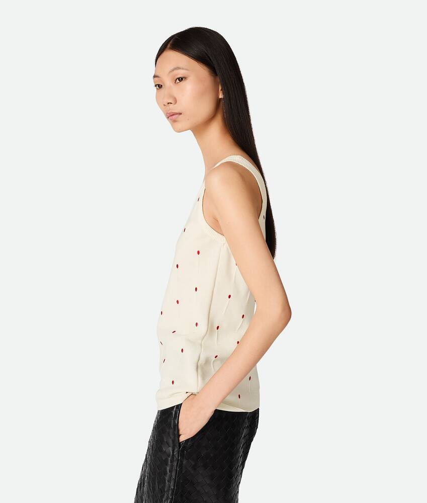 Bottega Veneta Camiseta de tirantes de algodón con fósforos bordados Envío gratis