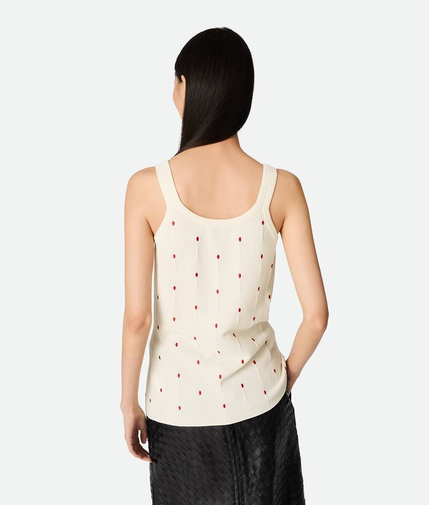Bottega Veneta Camiseta de tirantes de algodón con fósforos bordados Envío gratis
