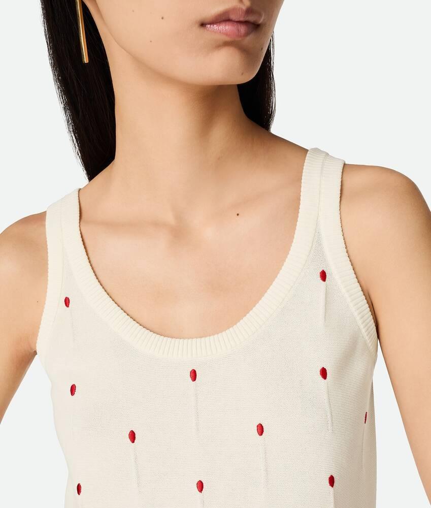 Bottega Veneta Camiseta de tirantes de algodón con fósforos bordados Envío gratis