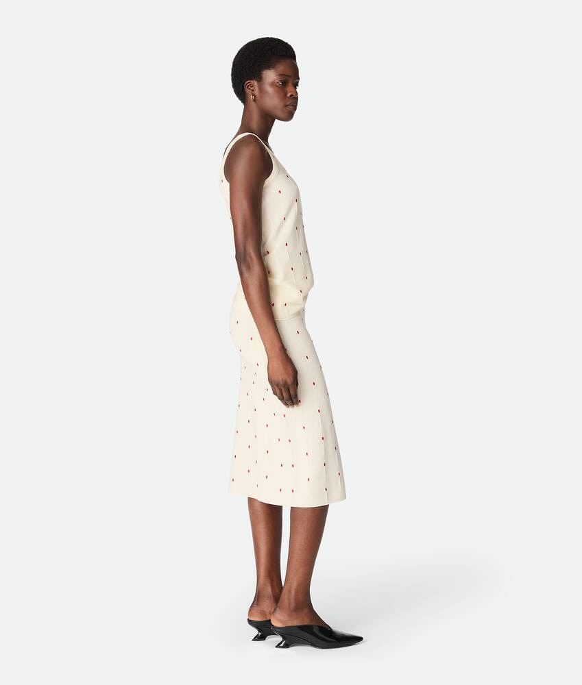 Bottega Veneta Falda de algodón con fósforos bordados Oferta especial