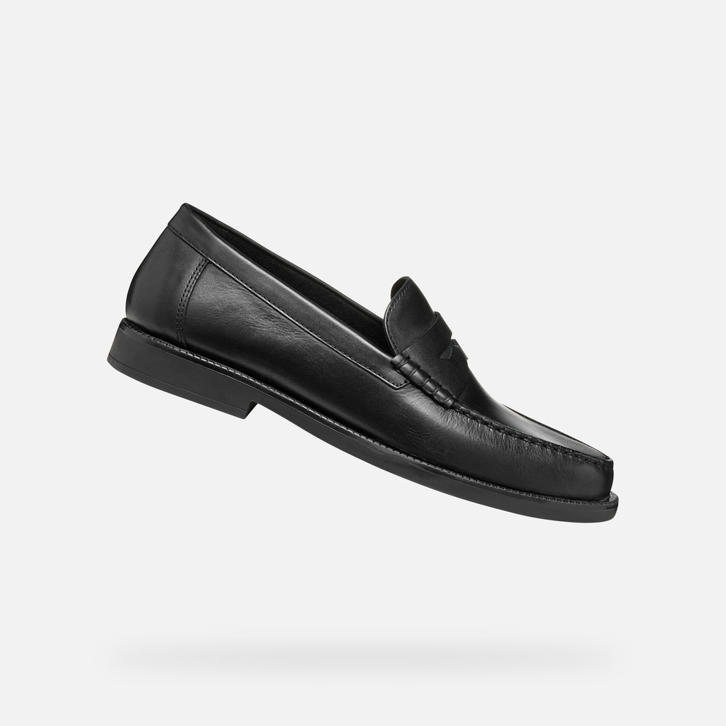 Geox recanati hombre U55HVD00043C9999 Mocasines de cuero