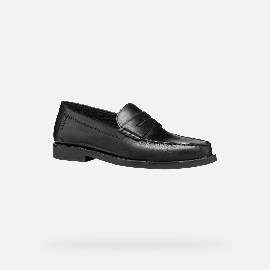 Geox recanati hombre U55HVD00043C9999 Mocasines de cuero Ahorra y exporta