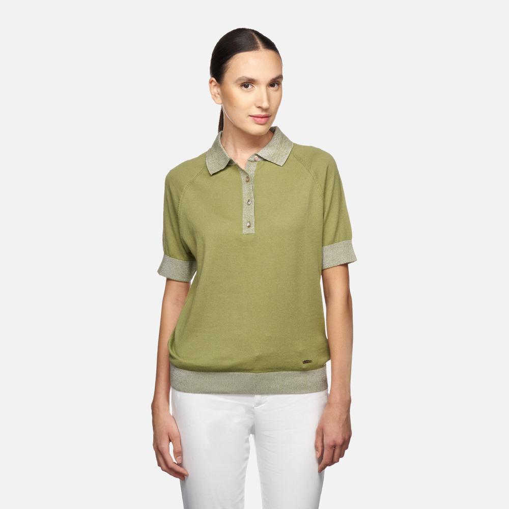 Geox knit mujer W5570AT3239F3275 Polo Precios de Black Friday