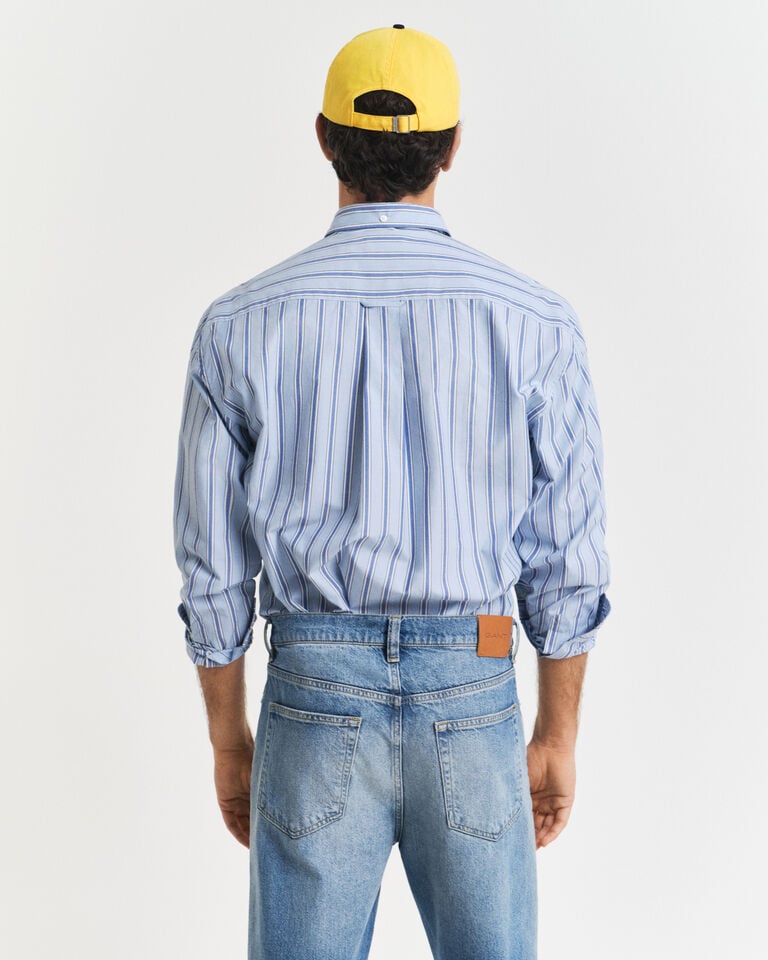 Gant Camisa Relaxed Fit Heritage Poplin a rayas Envío internacional gratuito