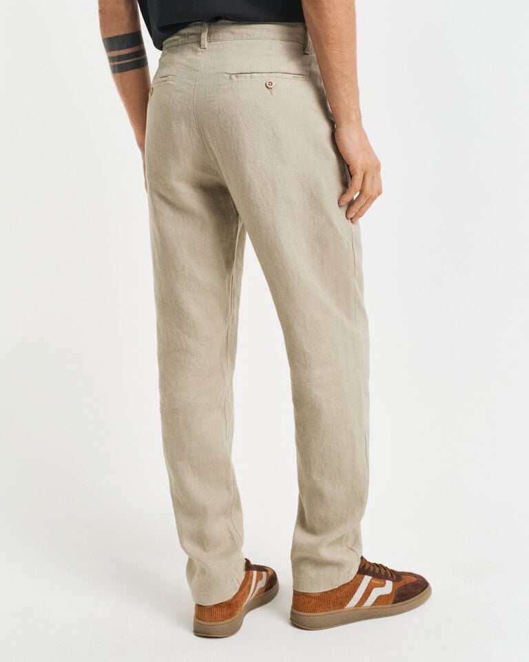 Gant Pantalones Relaxed Fit de lino con cordón ajustable Ofertas especiales