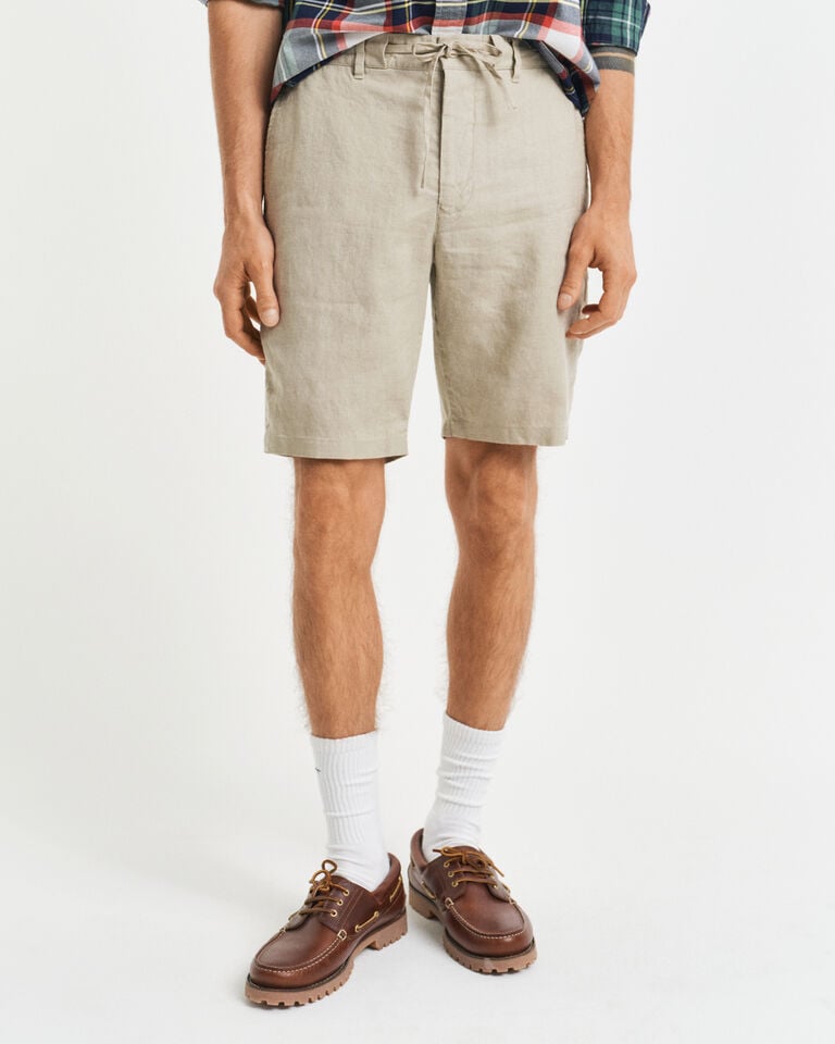 Gant Pantalones cortos Relaxed Fit de lino con cordón ajustable Rebajas de fin de temporada