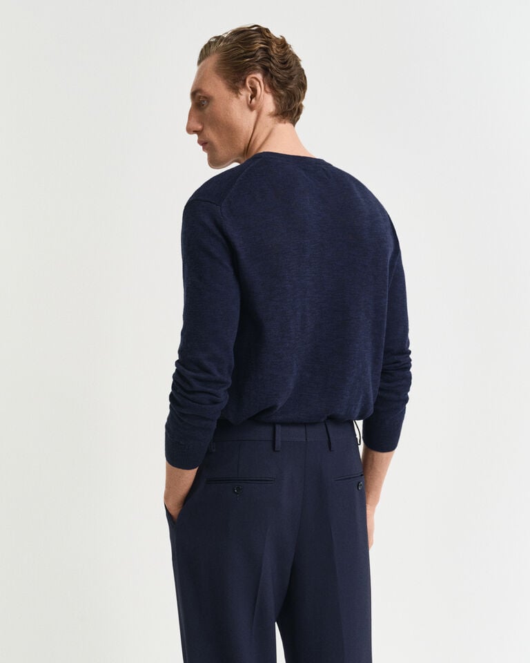 Gant Jersey de cuello redondo en mezcla de lino 2025
