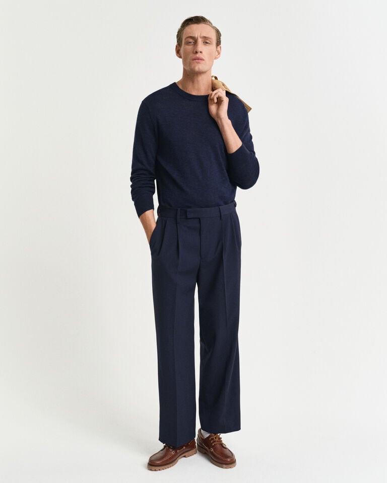 Gant Jersey de cuello redondo en mezcla de lino 2025