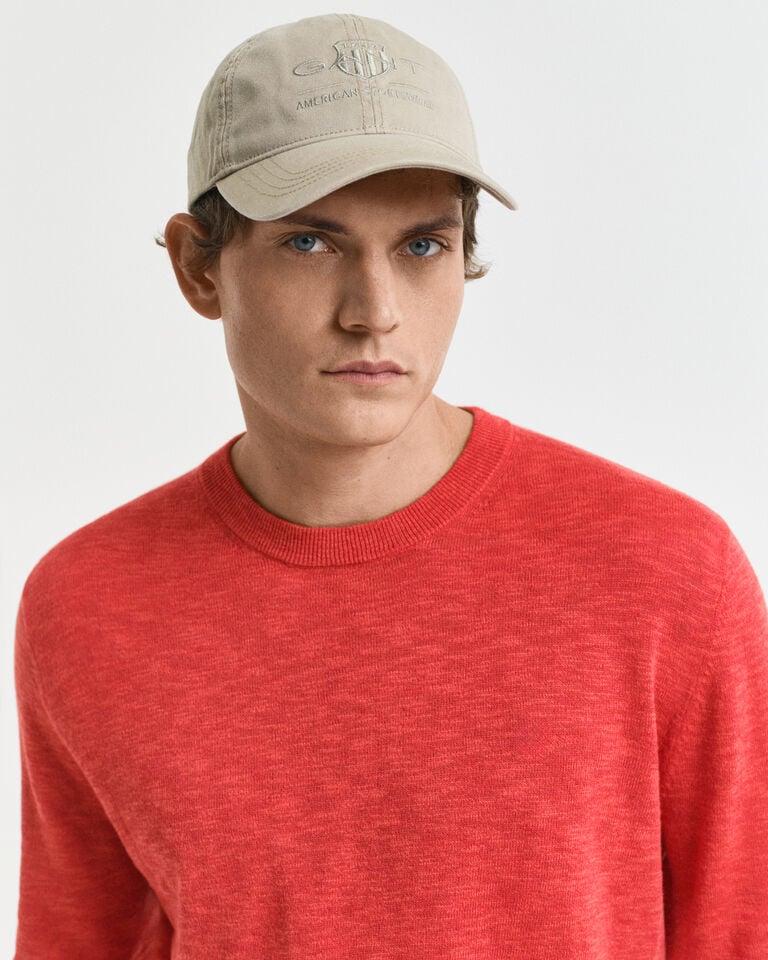 Gant Jersey de cuello redondo en mezcla de lino En línea