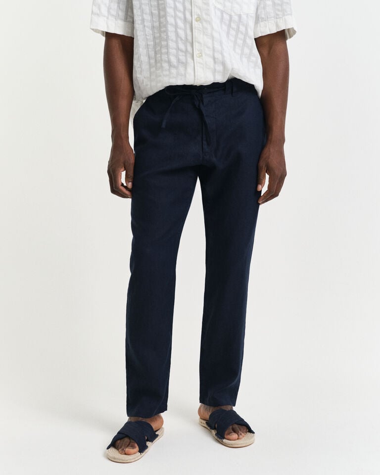 Gant Pantalones Relaxed Fit de lino con cordón ajustable Rebajas