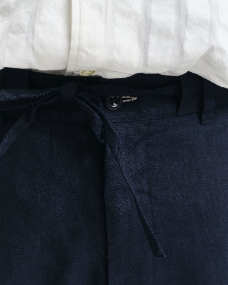 Gant Pantalones Relaxed Fit de lino con cordón ajustable Rebajas