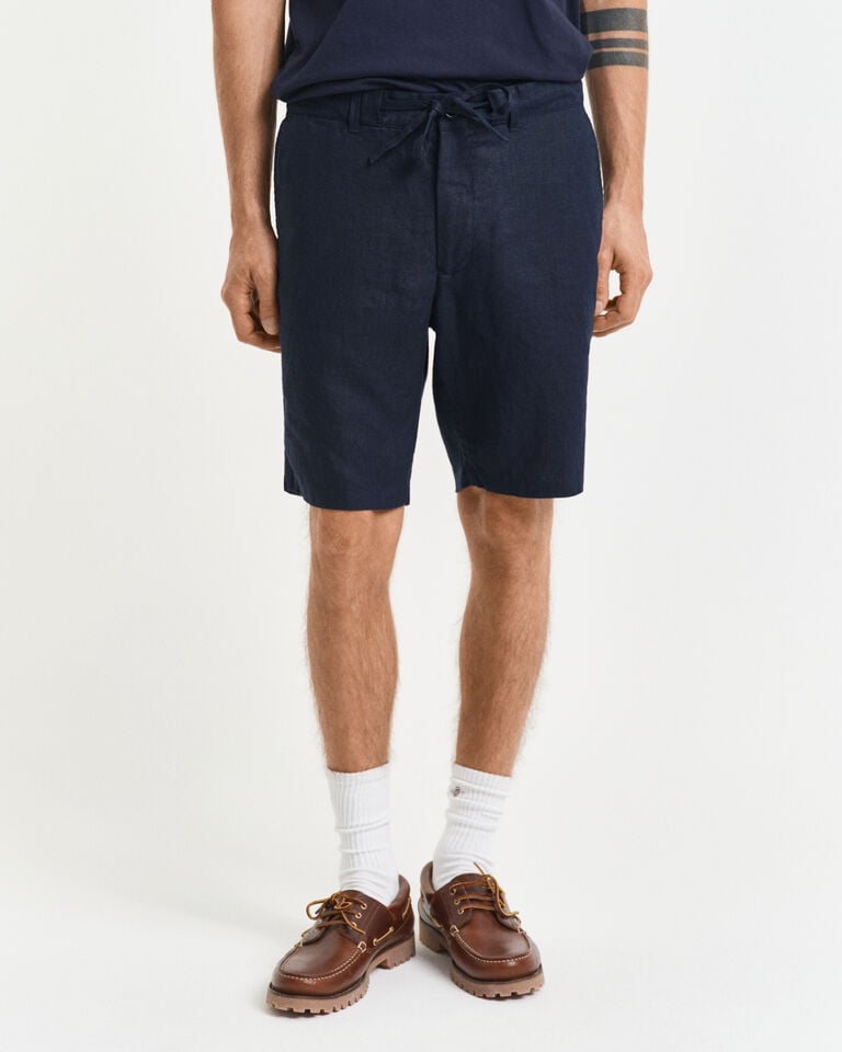 Gant Pantalones cortos Relaxed Fit de lino con cordón ajustable Rebajas de fábrica