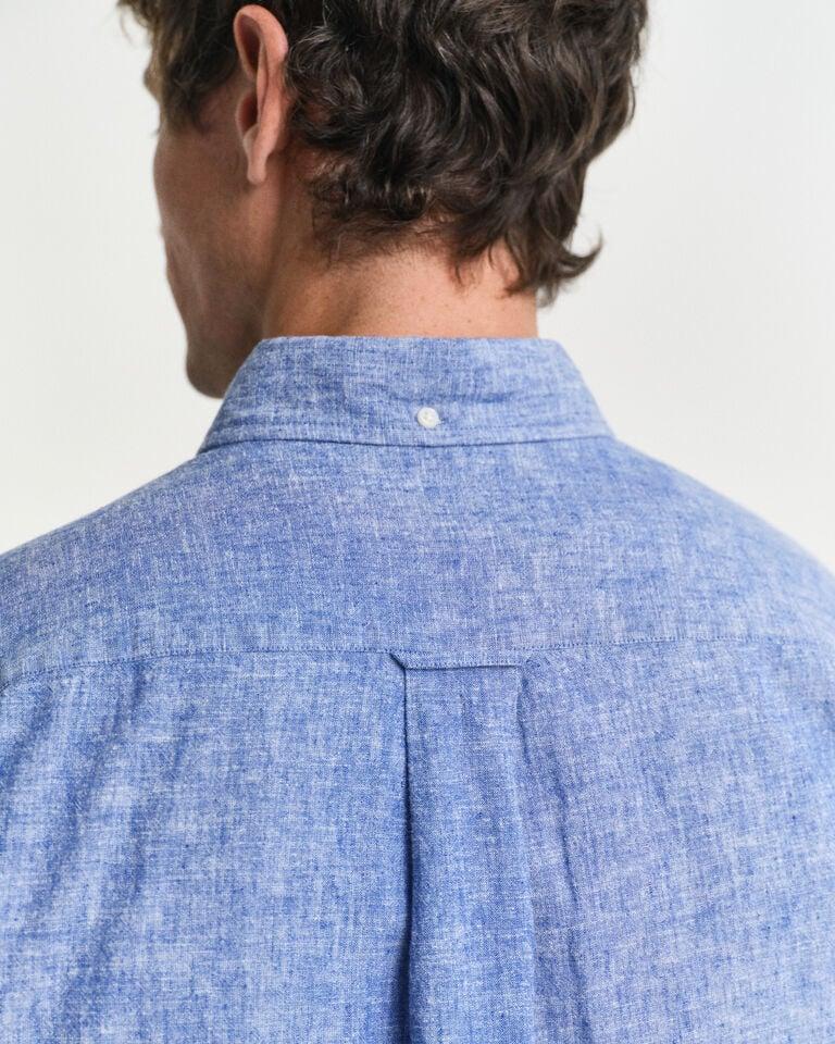 Gant Camisa Regular Fit de manga corta en algodón y lino Tienda