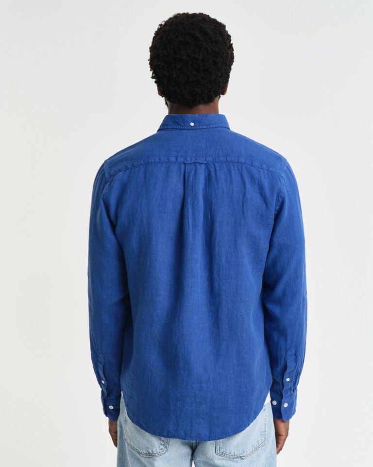 Gant Camisa Regular Fit de lino teñido en prenda Tienda
