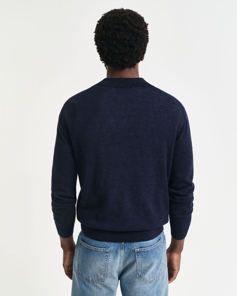Gant Jersey tipo polo en mezcla de lino Mejor oferta