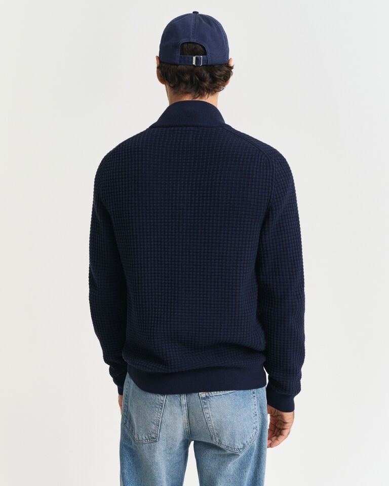 Gant Cárdigan de algodón con cremallera y textura COMPRAR AHORA
