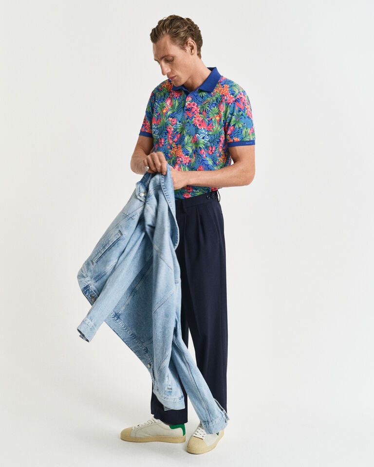Gant Polo con estampado tropical multicolor ÚLTIMAS EDICIONES
