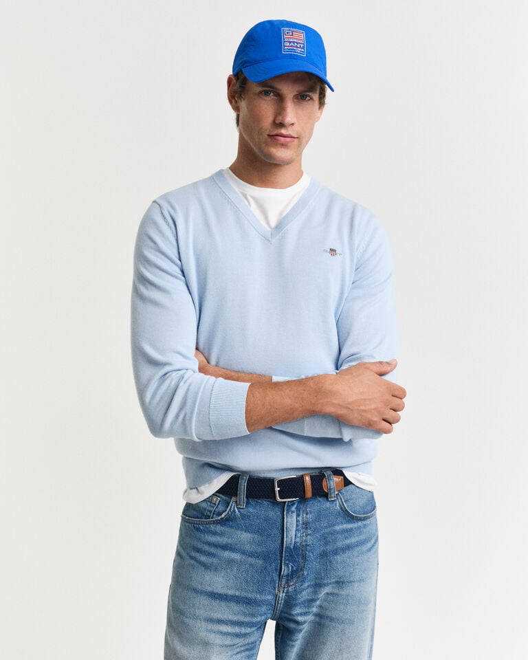 Gant Jersey clásico de algodón con cuello de pico