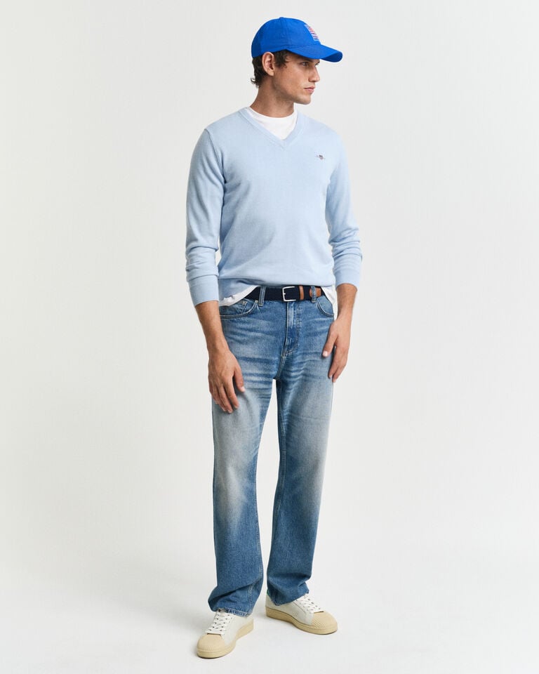 Gant Jersey clásico de algodón con cuello de pico Últimos 2 días