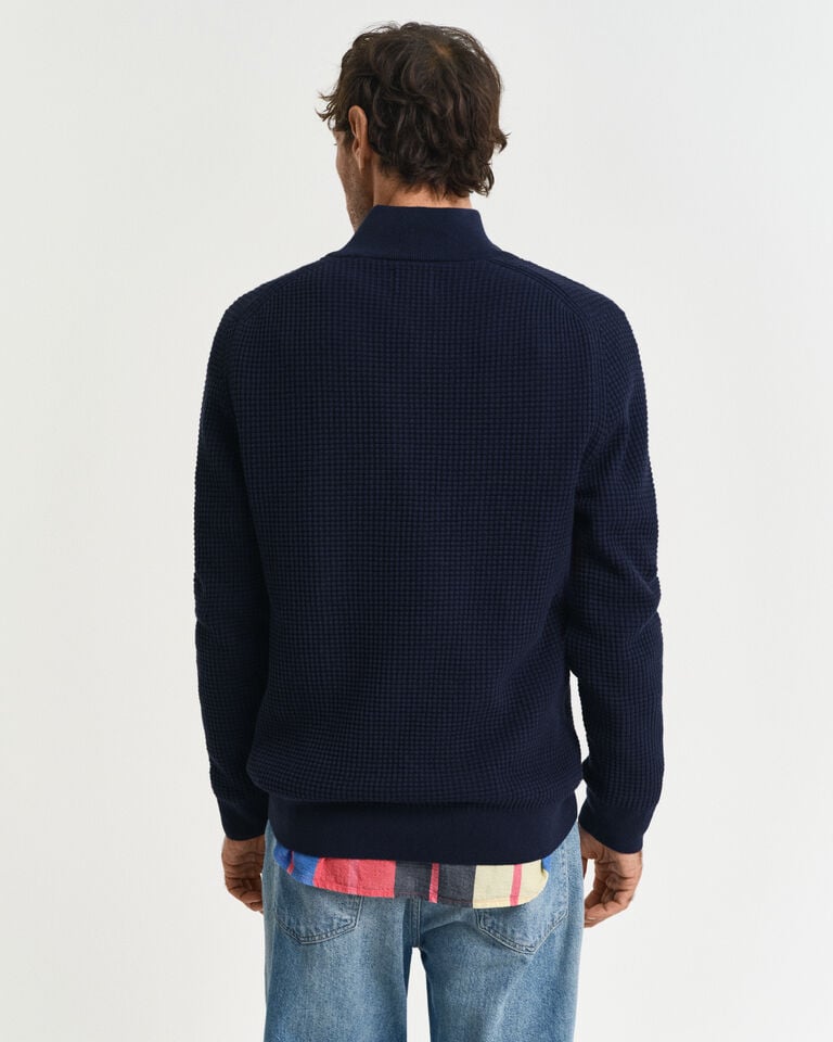 Gant Jersey de algodón con media cremallera y textura Solo hoy