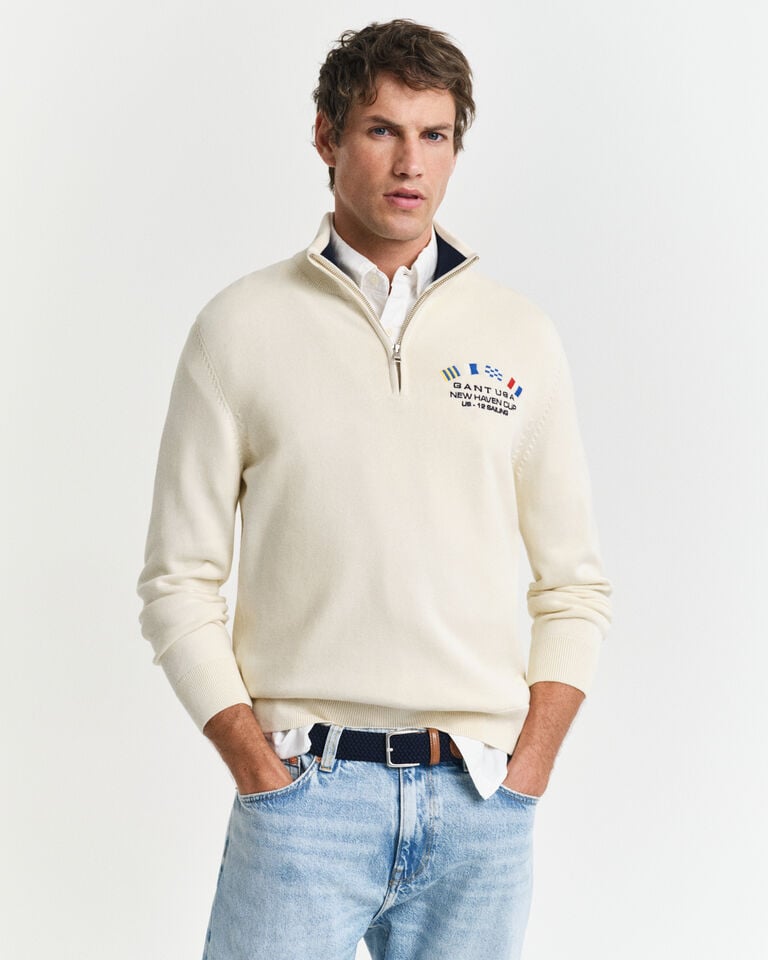 Gant Jersey con media cremallera Nautical Flags
