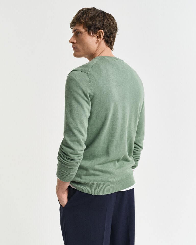 Gant Jersey clásico de algodón con cuello de pico Solo queda un día