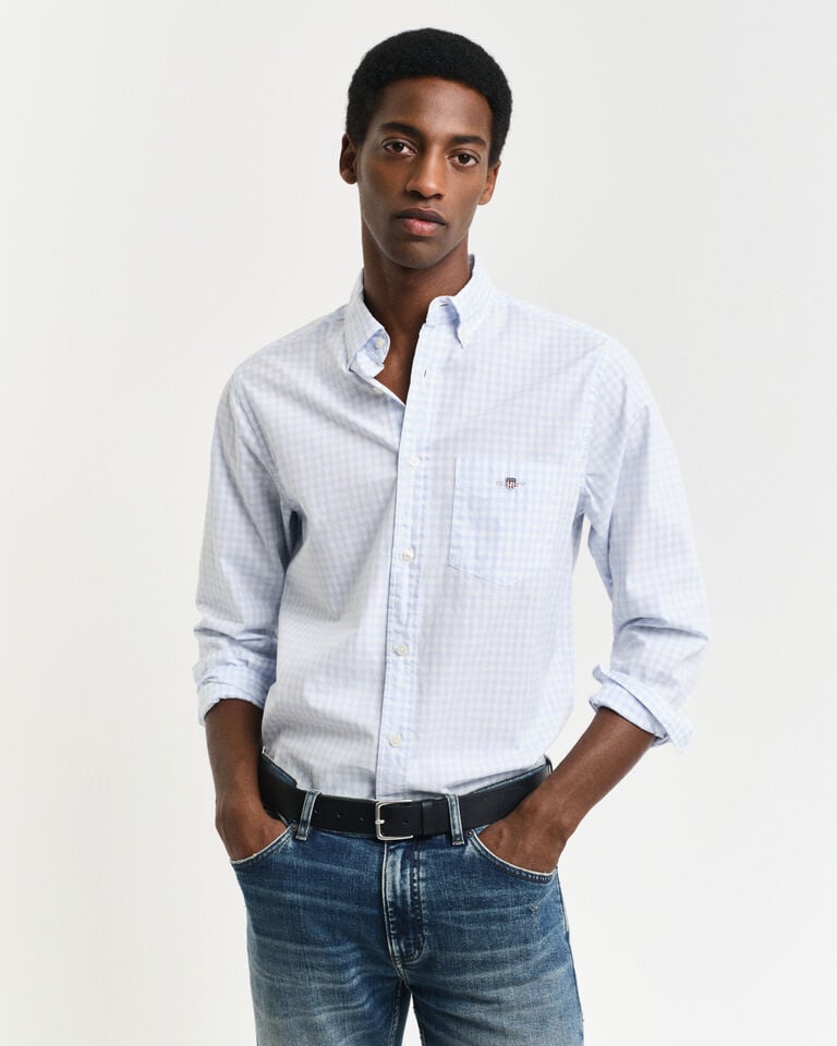 Gant Camisa de popelina clásica de cuadros Vichy Regular Fit