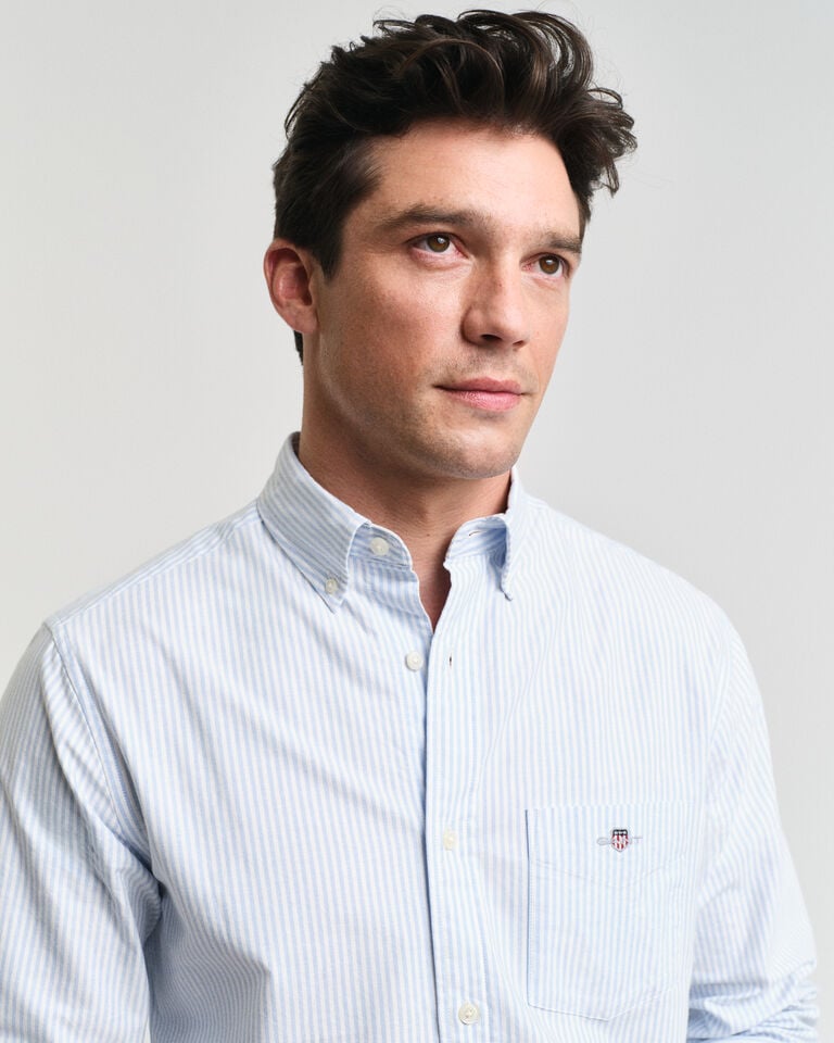 Gant Camisa Oxford clásica Regular Fit de rayas finas Última moda