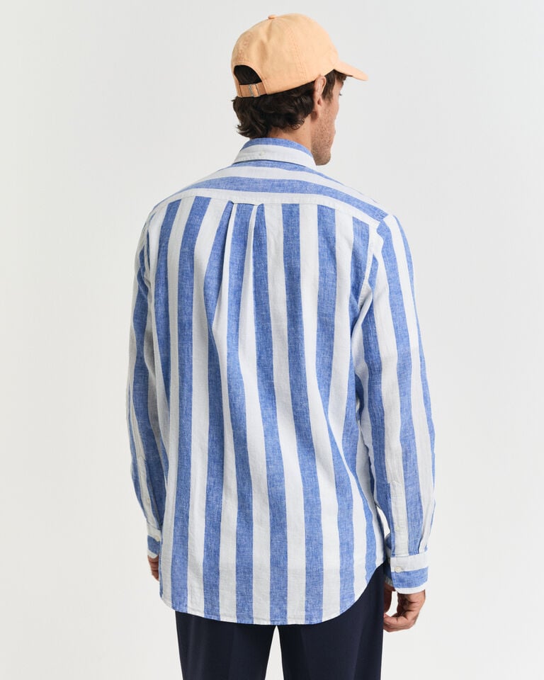 Gant Camisa Regular Fit de lino y algodón a rayas llamativas Devoluciones gratuitas