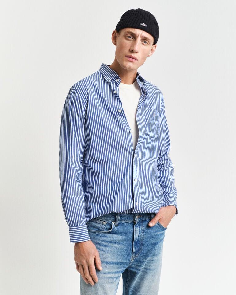 Gant Camisa de popelina clásica de rayas Regular Fit