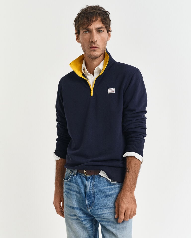 Gant Sudadera con media cremallera en contraste
