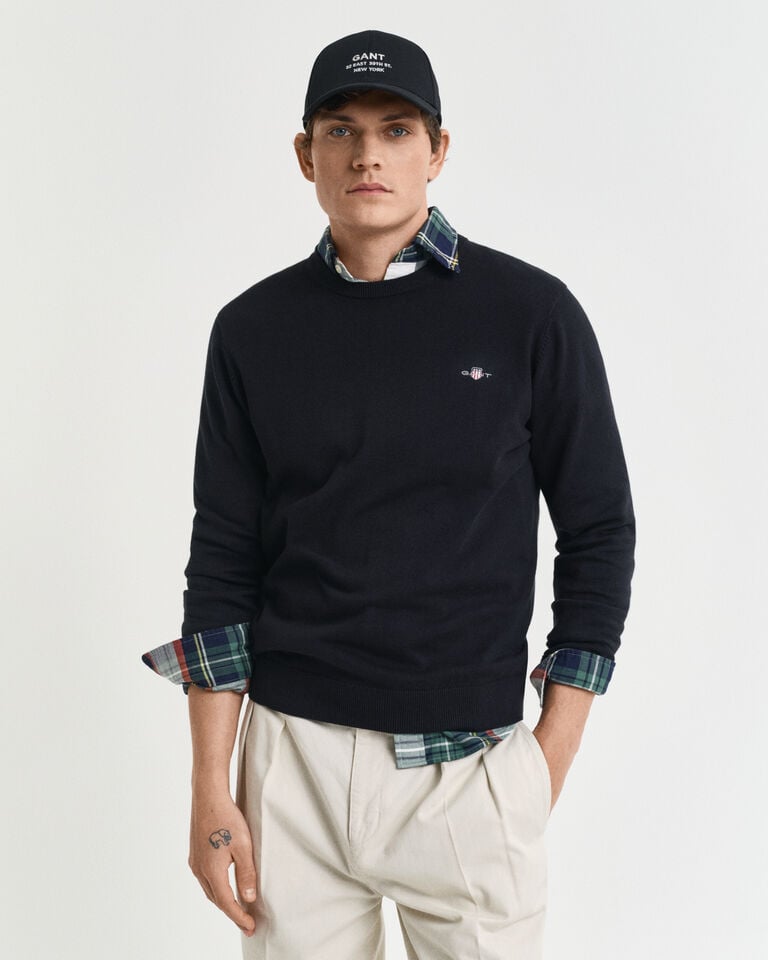 Gant Jersey clásico de algodón con cuello redondo