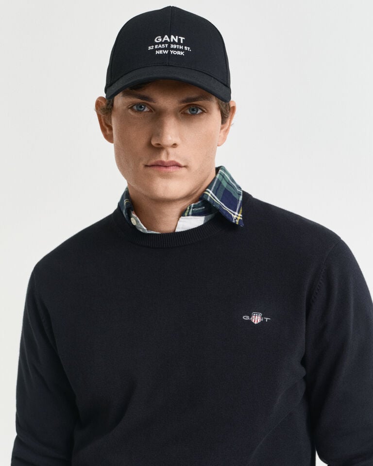 Gant Jersey clásico de algodón con cuello redondo Oferta especial de fábrica