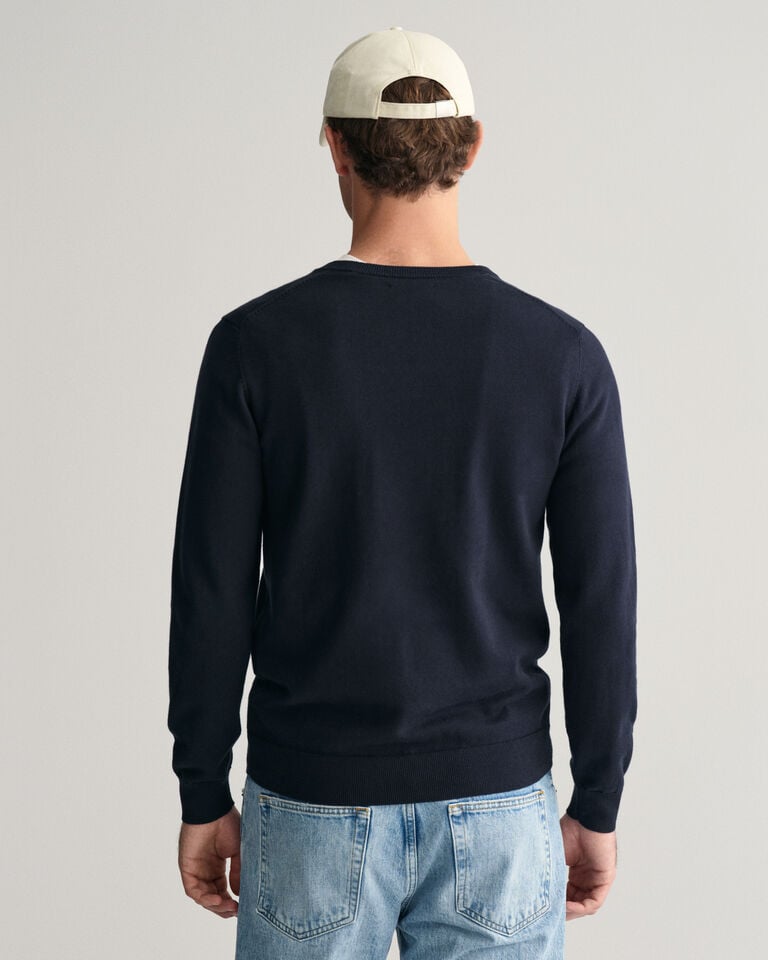 Gant Jersey clásico de algodón con cuello de pico Superdescuento