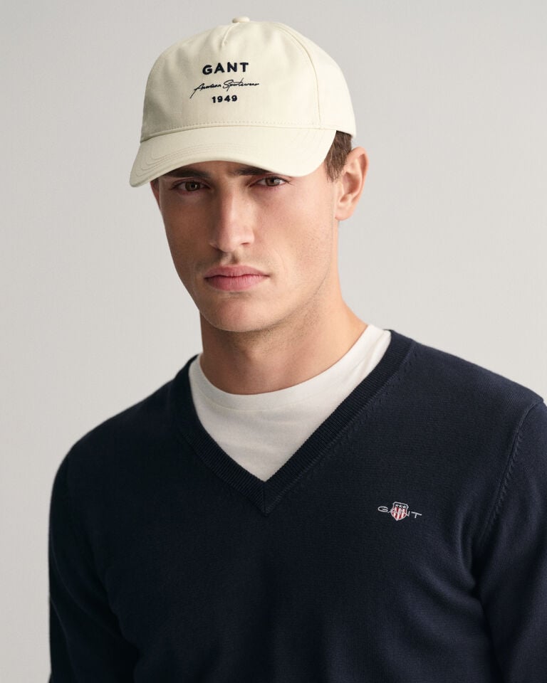 Gant Jersey clásico de algodón con cuello de pico Superdescuento